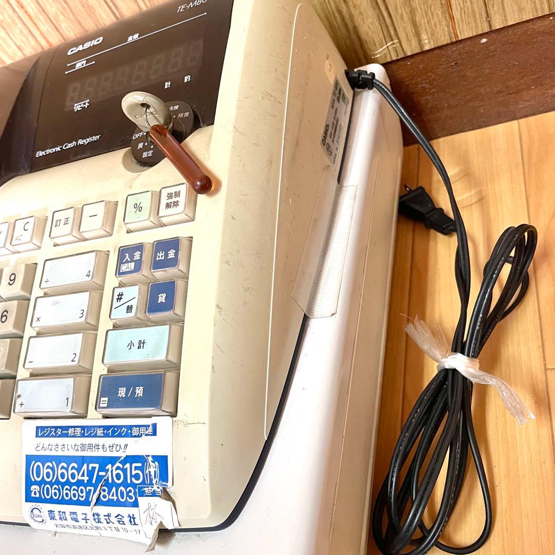 CASIO レジスター本体 TE-M80 未使用レジロール2本付 カシオ