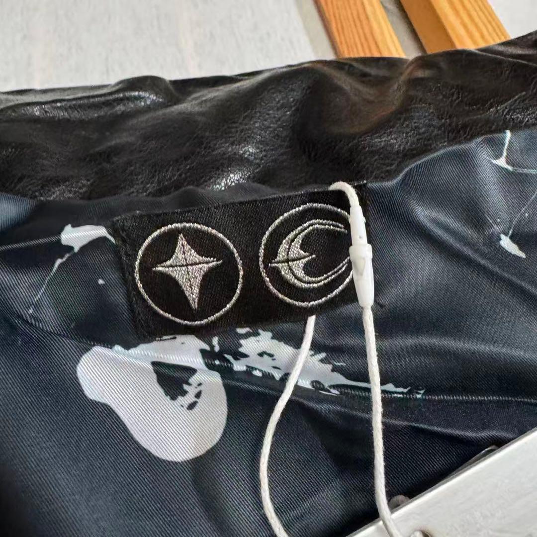 THUG CLUB サグクラブ レザー ダウンジャケット M n