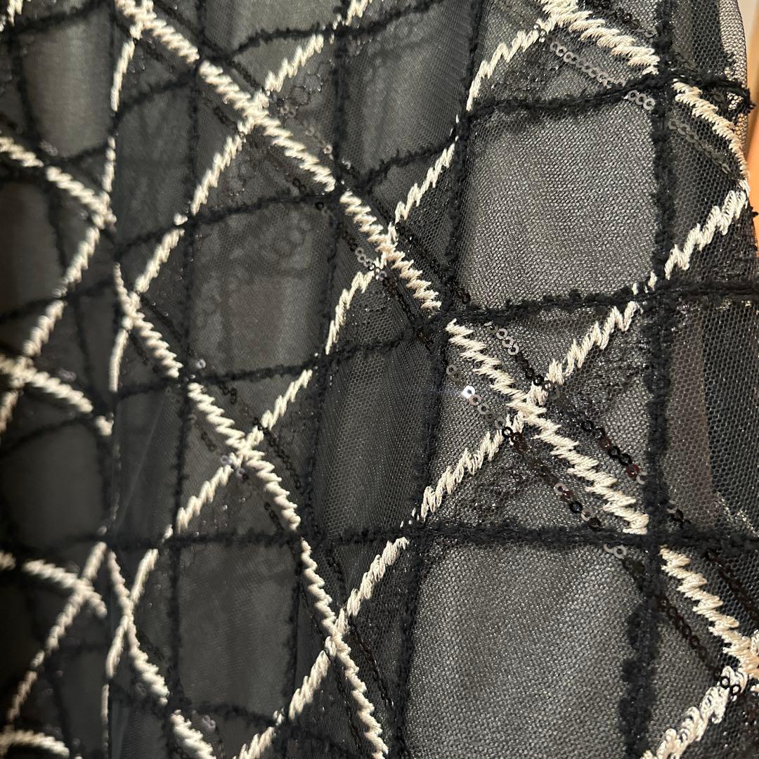 STRAWBERRY-FIELDS 刺繍チュールフレアースカート　新品