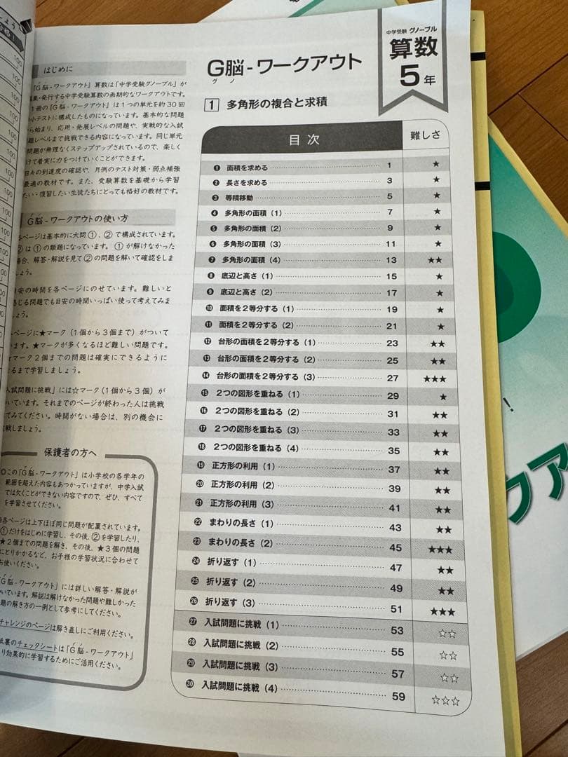 【全冊未使用】グノーブル 5年生 算数 G脳ワークアウト 30冊