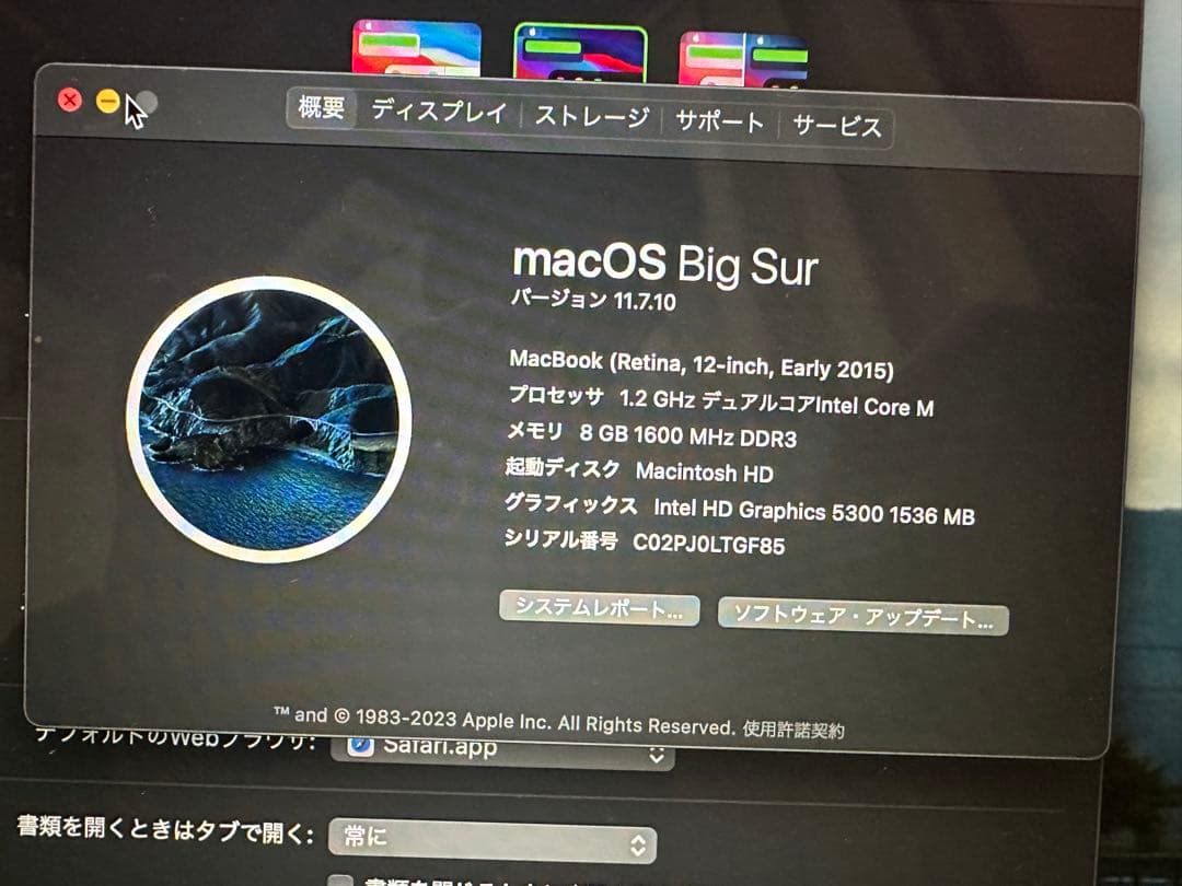 Apple MacBook Retina 12インチ 2015 年モデル