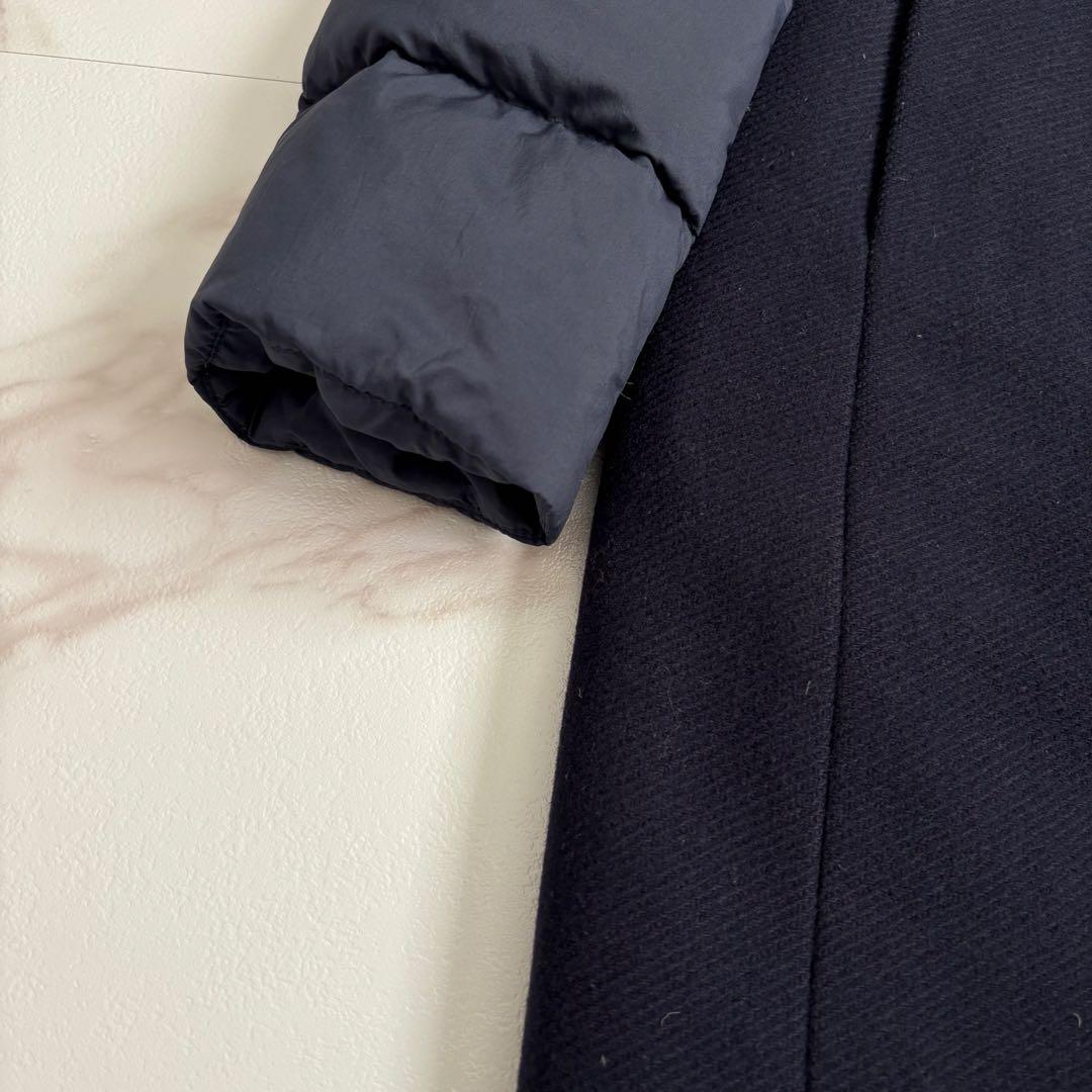 美品◆HERNO 大きいサイズ42 切り替え ダウンコート 2way 金釦