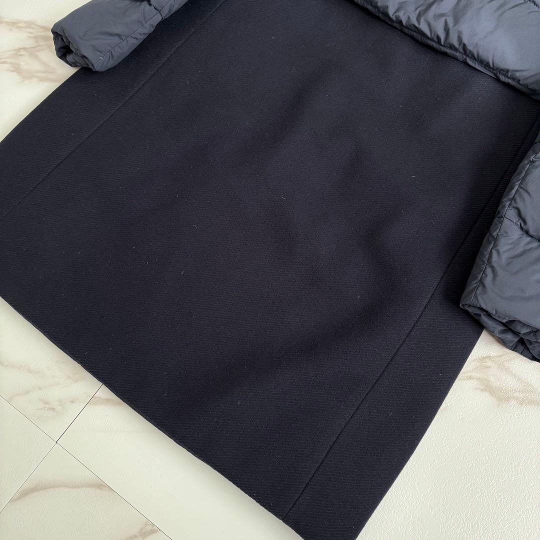 美品◆HERNO 大きいサイズ42 切り替え ダウンコート 2way 金釦