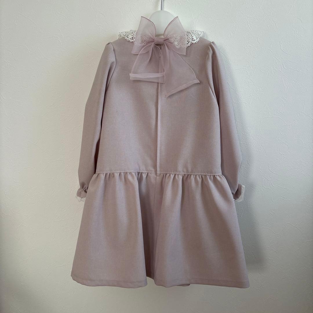 プティマイン（petit main）長袖OP+スカラップジャケットセット110