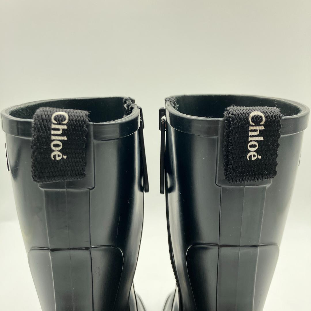 【美品】Chloé　8.6万 BETTY レインブーツ ラバー ブラック 40