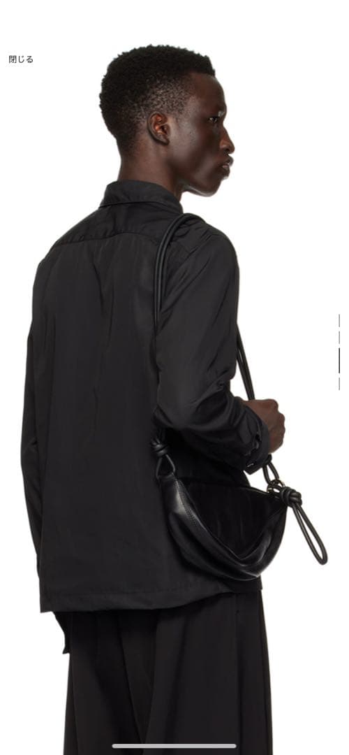 DRIES VAN NOTEN ブラックジップアップシャツ