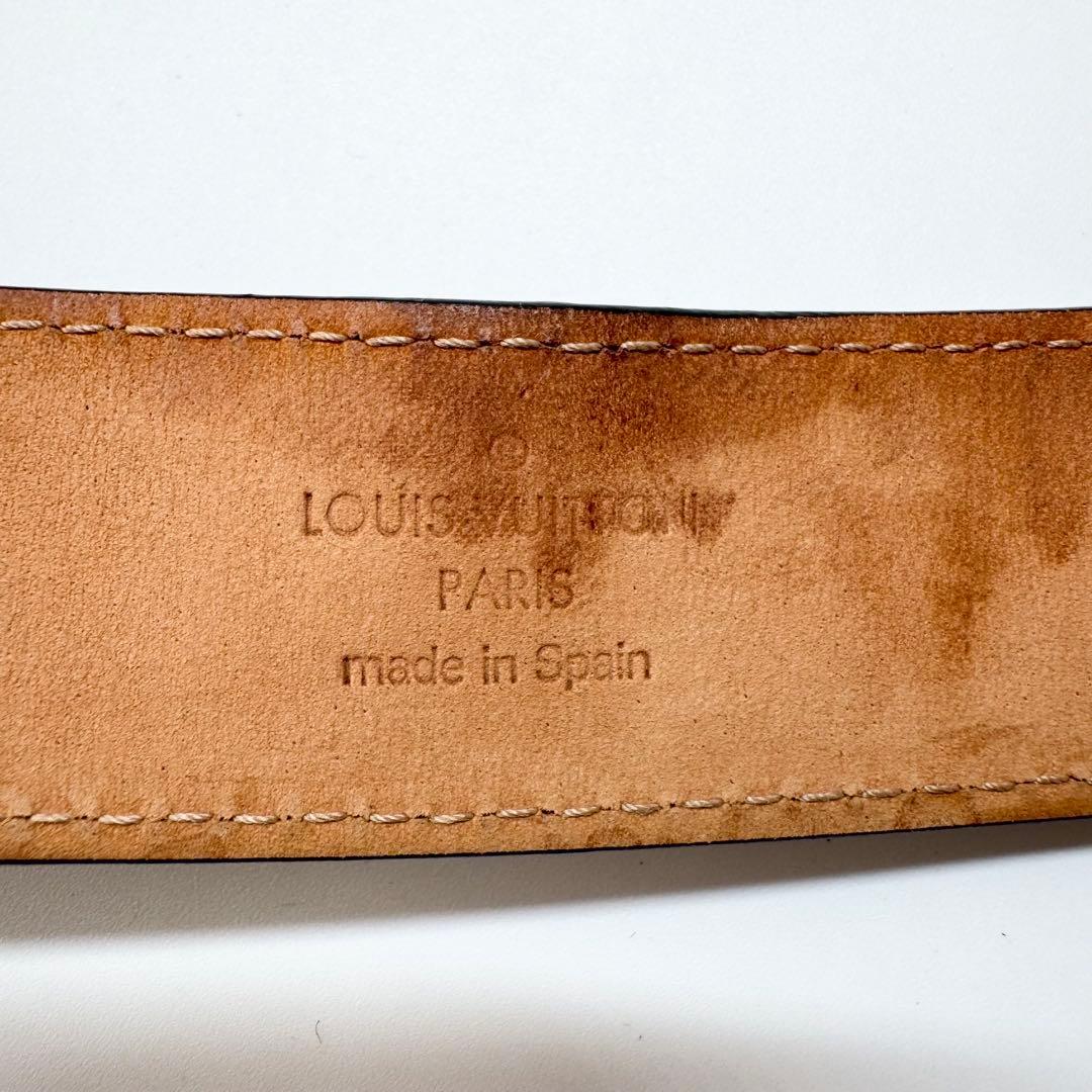 【極美品】ルイヴィトン サンチュール LV　イニシャル　エピ レザー ブラック