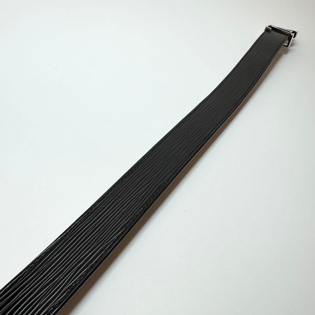 【極美品】ルイヴィトン サンチュール LV　イニシャル　エピ レザー ブラック