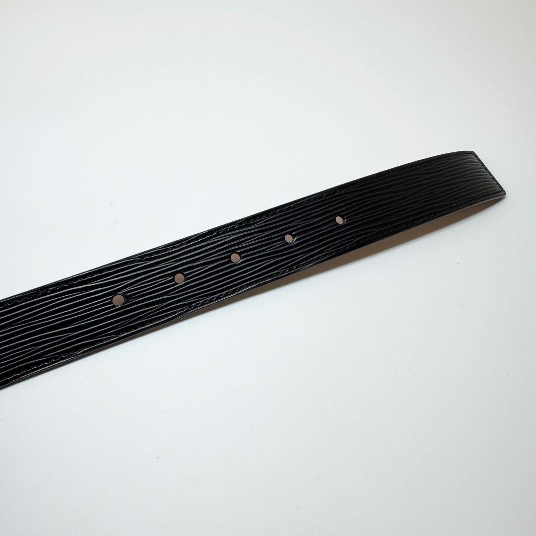 【極美品】ルイヴィトン サンチュール LV　イニシャル　エピ レザー ブラック