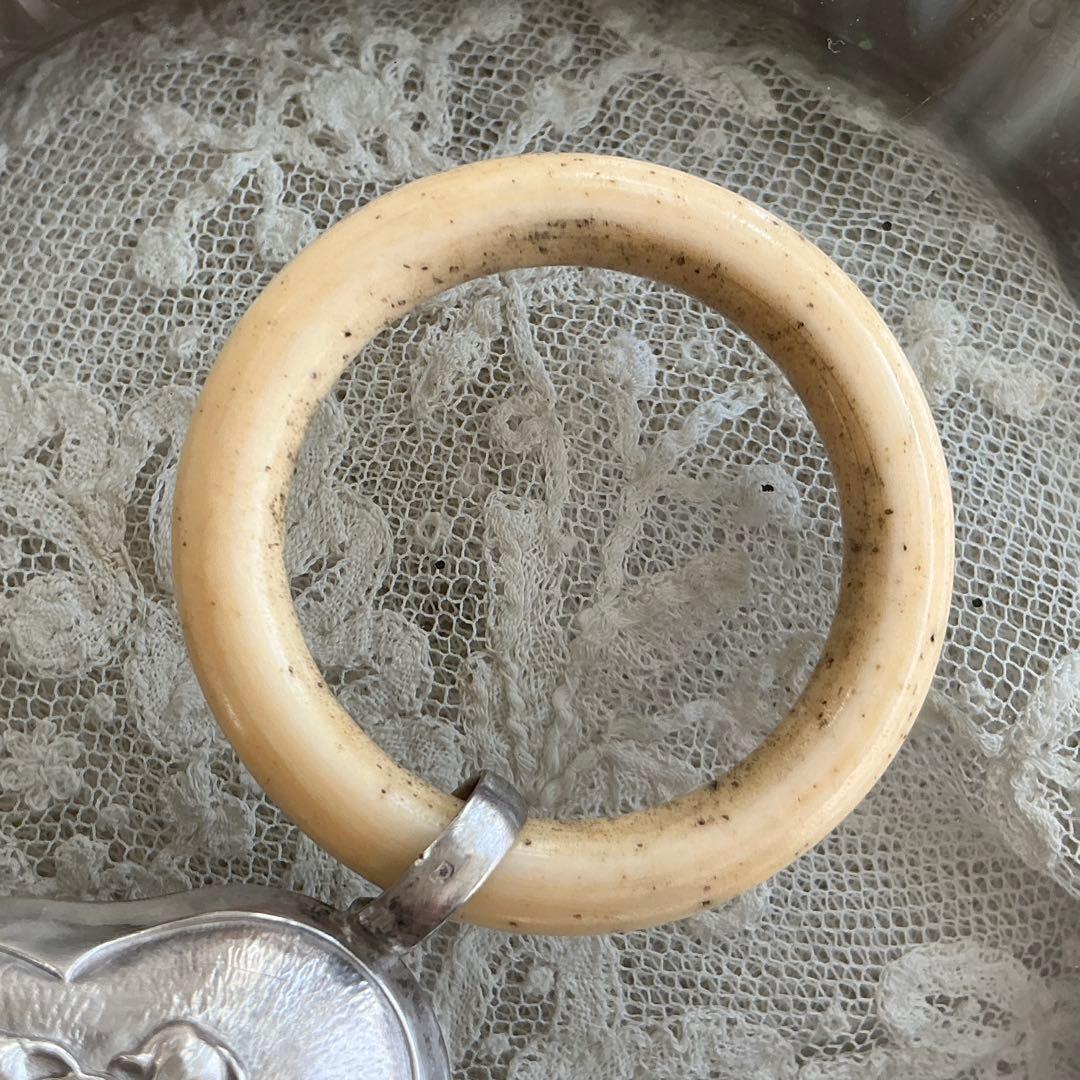 フランスアンティーク　シルバー　銀製　すずらん　ラトル　ガラガラ