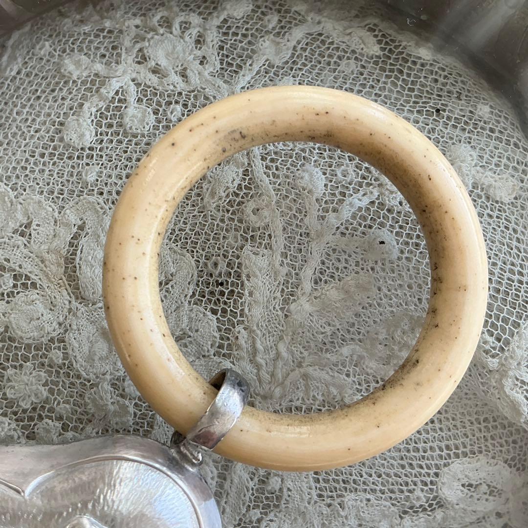 フランスアンティーク　シルバー　銀製　すずらん　ラトル　ガラガラ