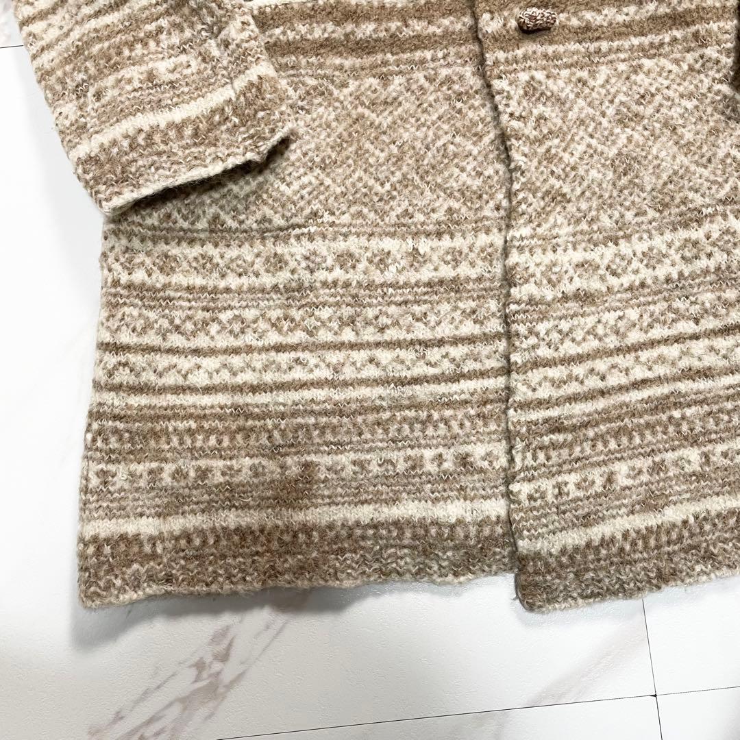 45R 圧縮 ノーカラーニットコート アルパカ hand graded 1