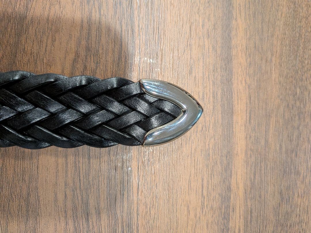 Saddler's サドラーズ ベルト メッシュ 幅3cm カーフ レザー 黒