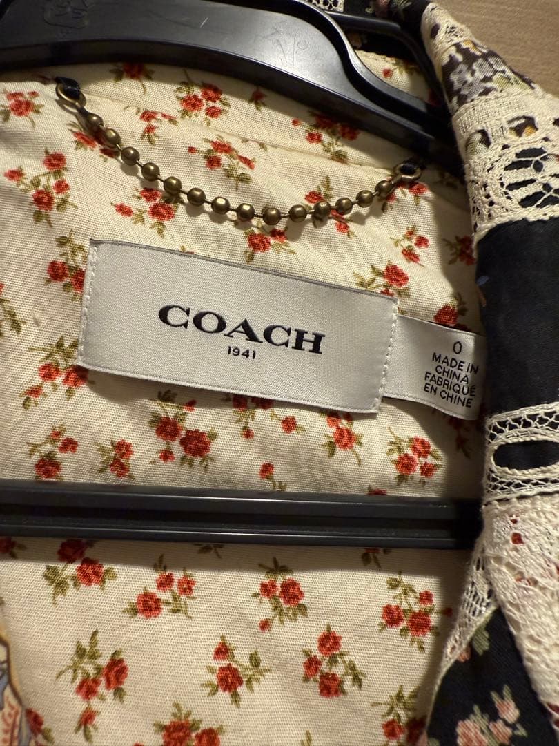 sweetluck coach 花柄 パッチワーク 中綿 ライダース