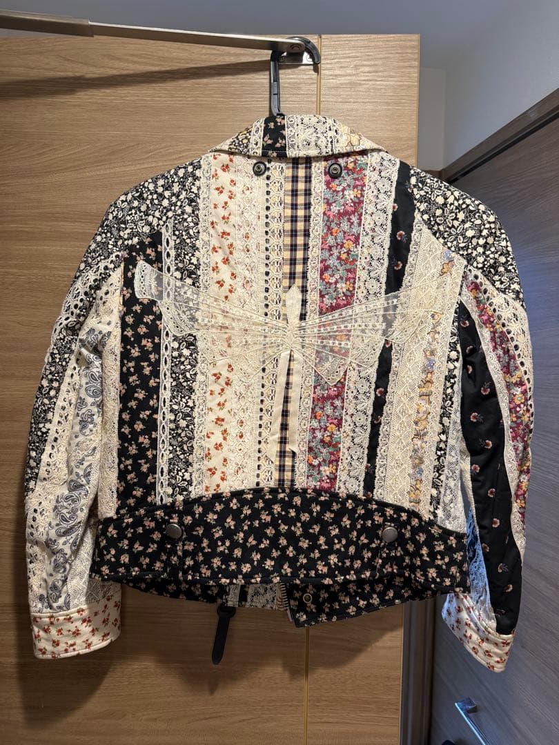 sweetluck coach 花柄 パッチワーク 中綿 ライダース