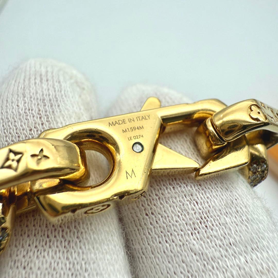 美品 ルイヴィトン パラダイス ストーン ブレスレット モノグラム LV 金
