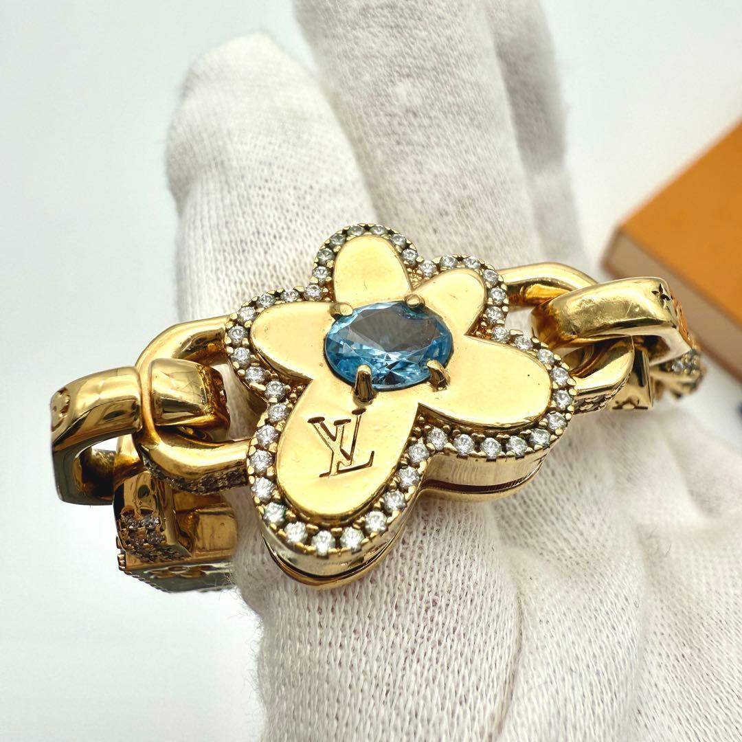 美品 ルイヴィトン パラダイス ストーン ブレスレット モノグラム LV 金