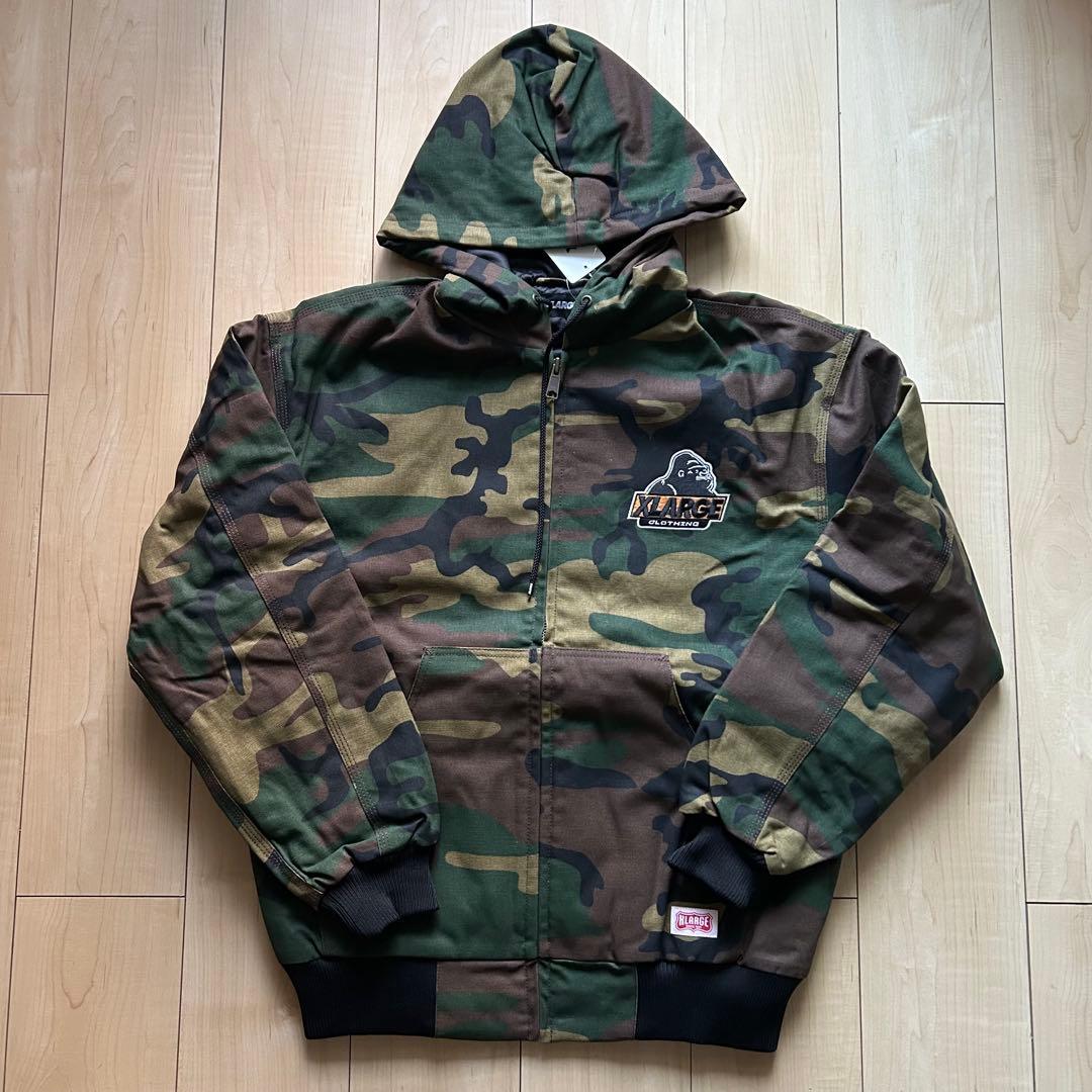 XLARGE 迷彩 ジップアップフーディ