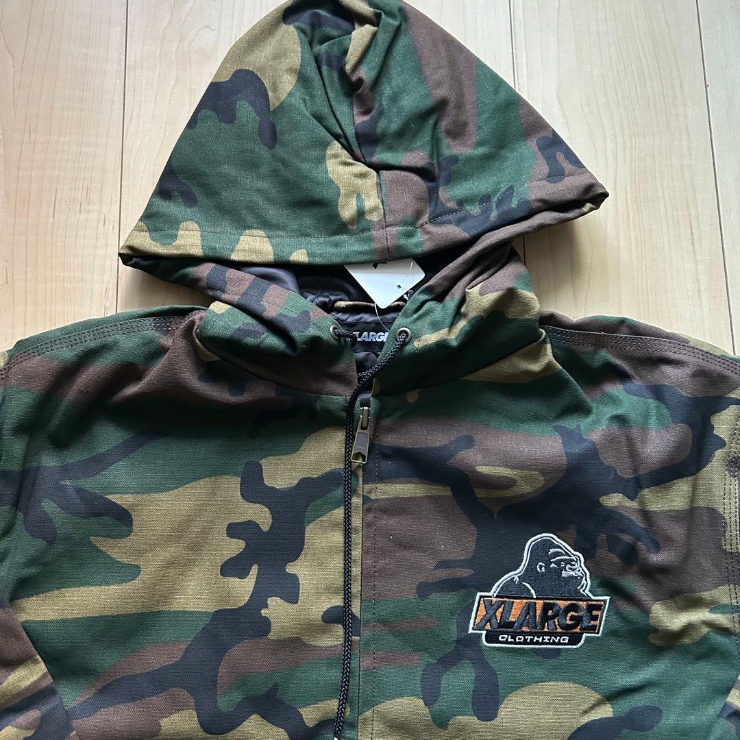 XLARGE 迷彩 ジップアップフーディ