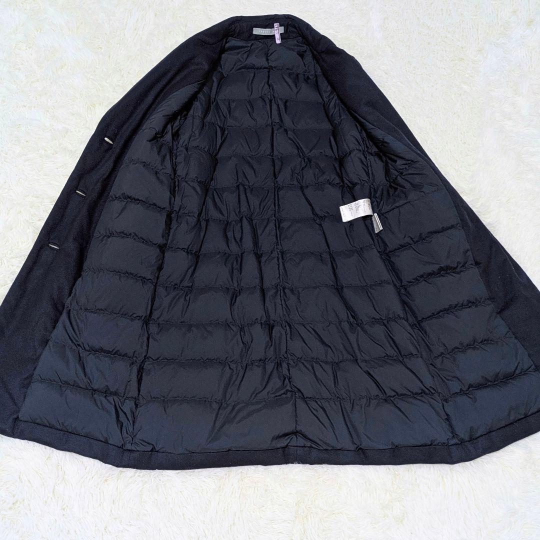 美品✨セオリーリュクス　ダウンチェスターコート　ジャケット　ネイビー　３８