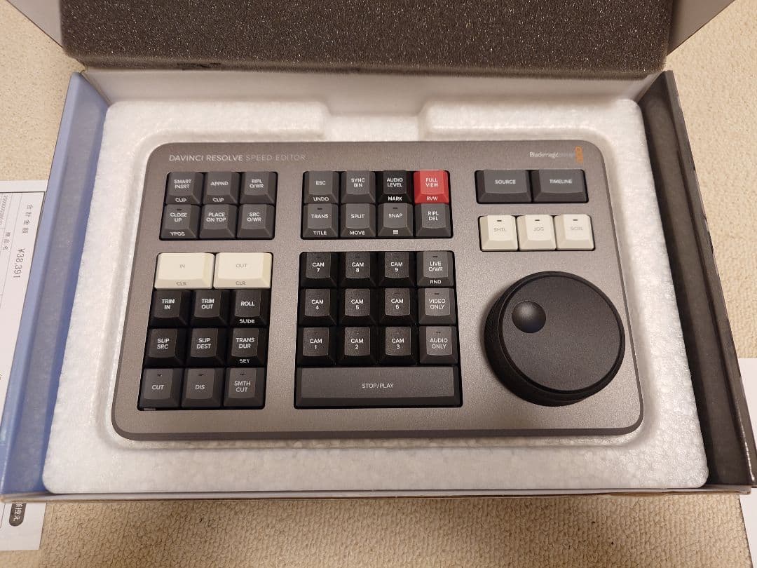 T*O様 DaVinci Resolve Speed Editor 本体