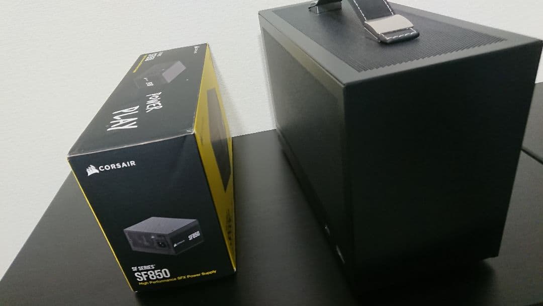 ミニITXPCケース＆SFX850W電源セット(ライザーケーブル＆ファン付き)