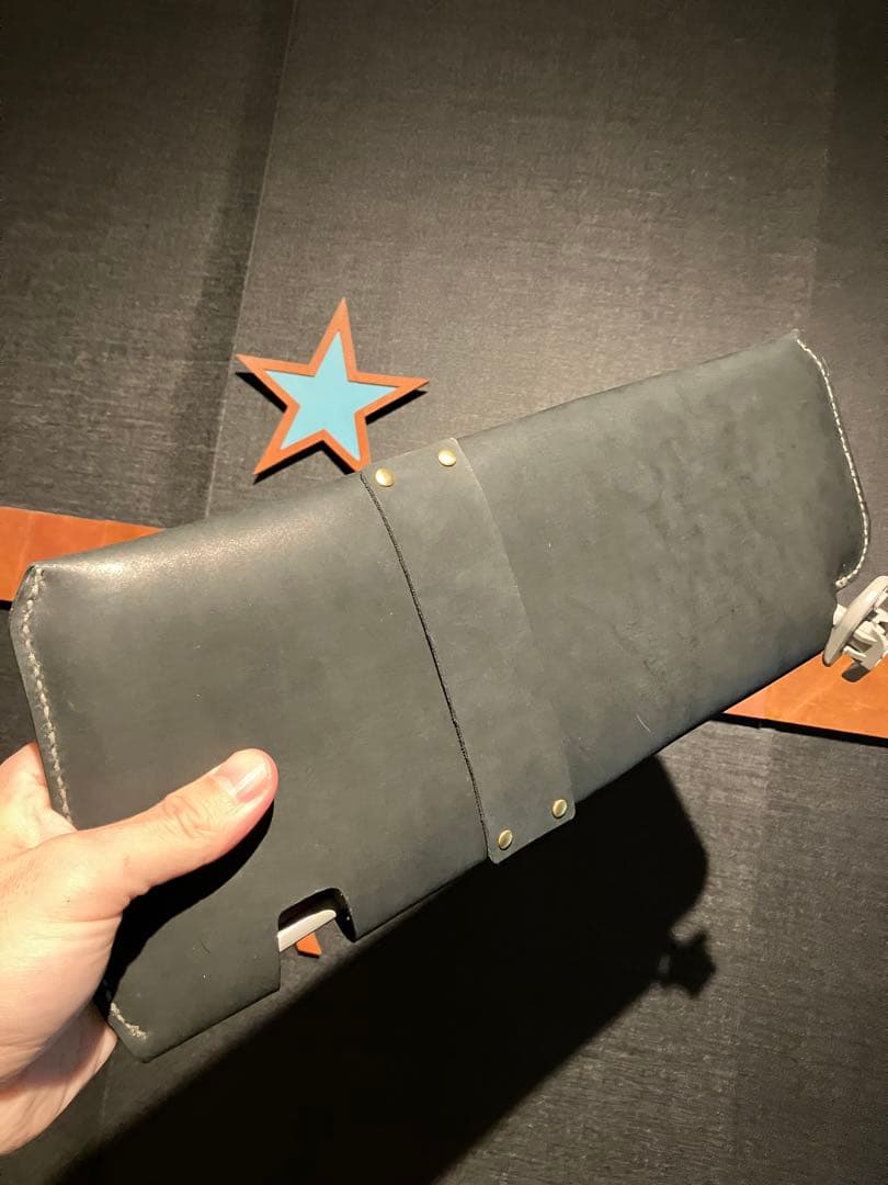 ジムニーJB64/JB74用サンバイザーレザーカバー黒色牛革