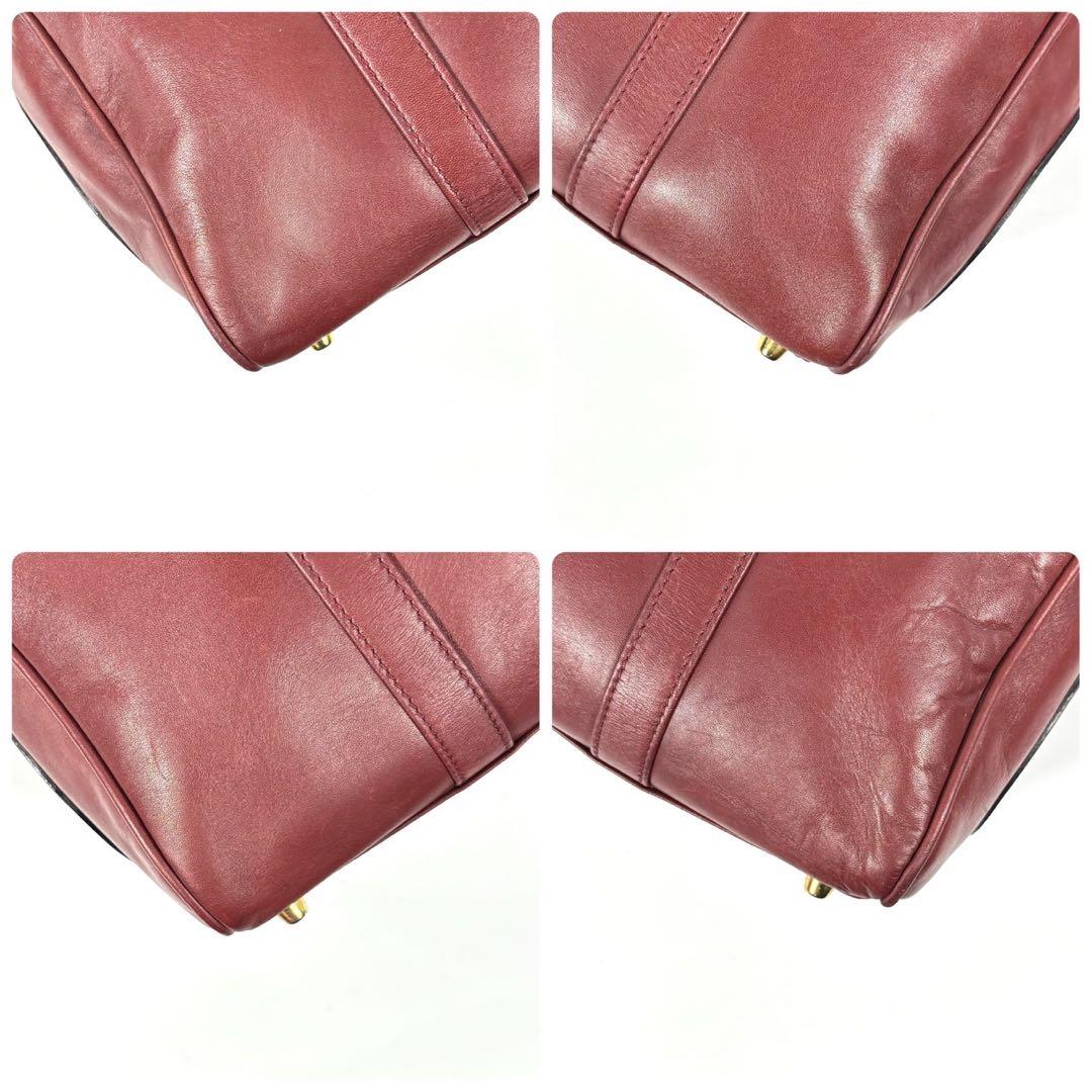 ✨美品✨カルティエ ミニボストン マストライン 本革 ゴールド金具 ボルドー