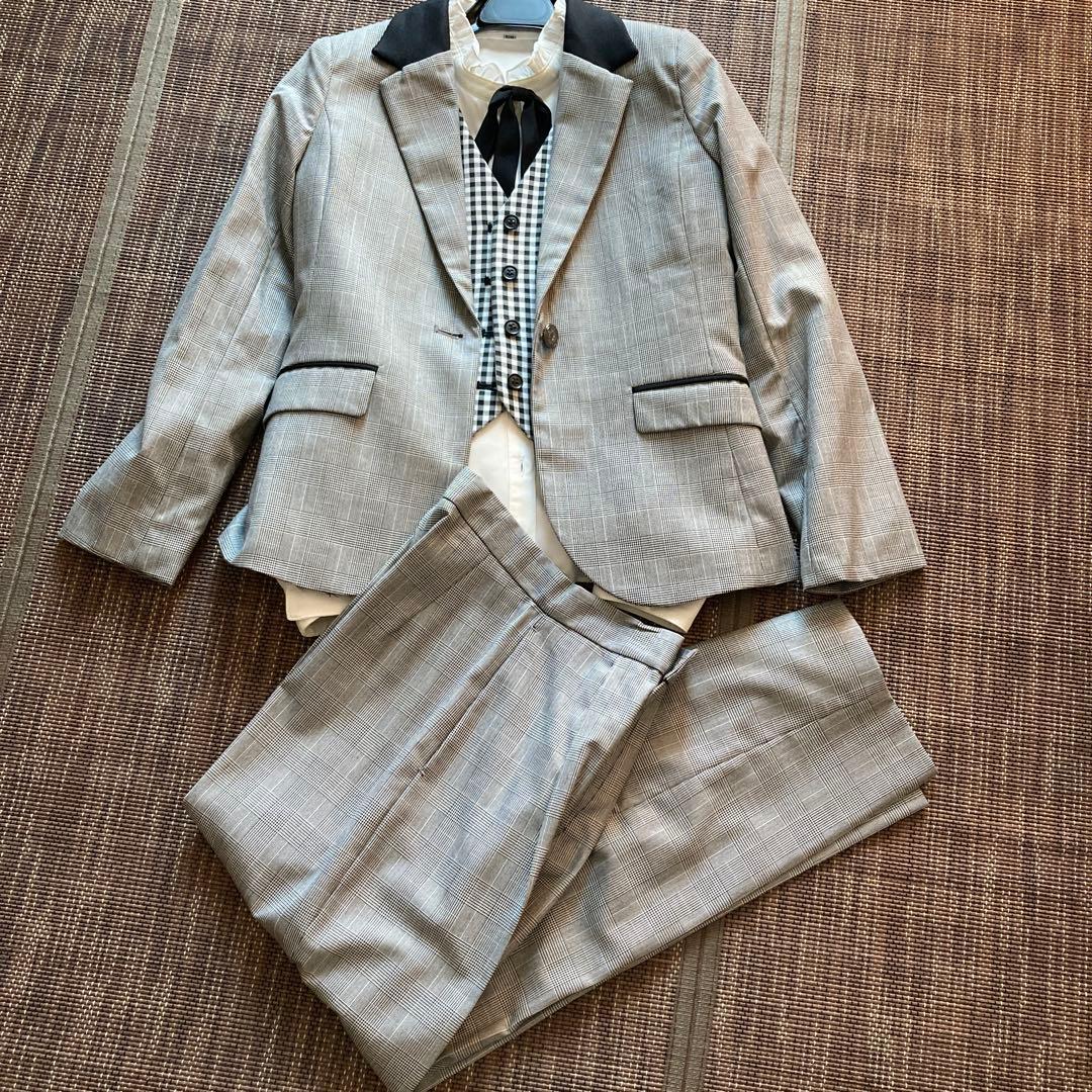 卒業式　パンツスーツ4点セット　女の子　150