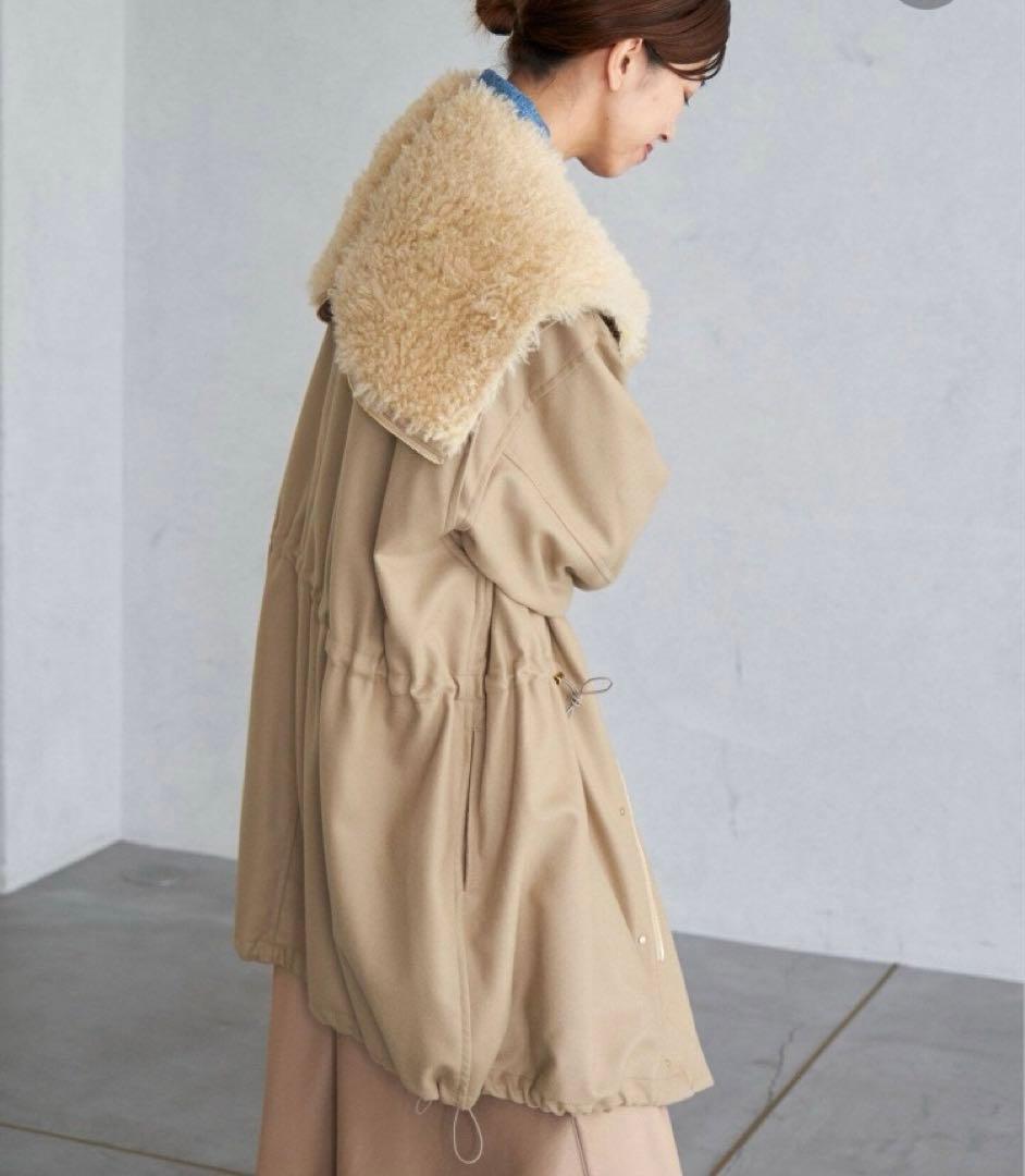 【タグ付新品】IENA24AW定価72,600円ウールモッズコートベージュ38