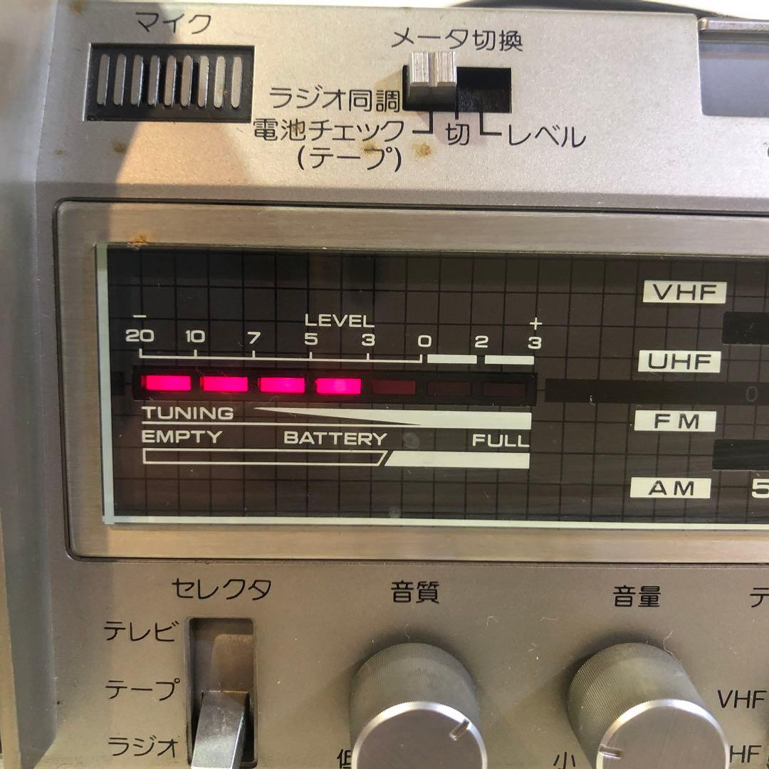 National TH6-X30 ブラウン管TV付 ラジカセ 通電確認済み