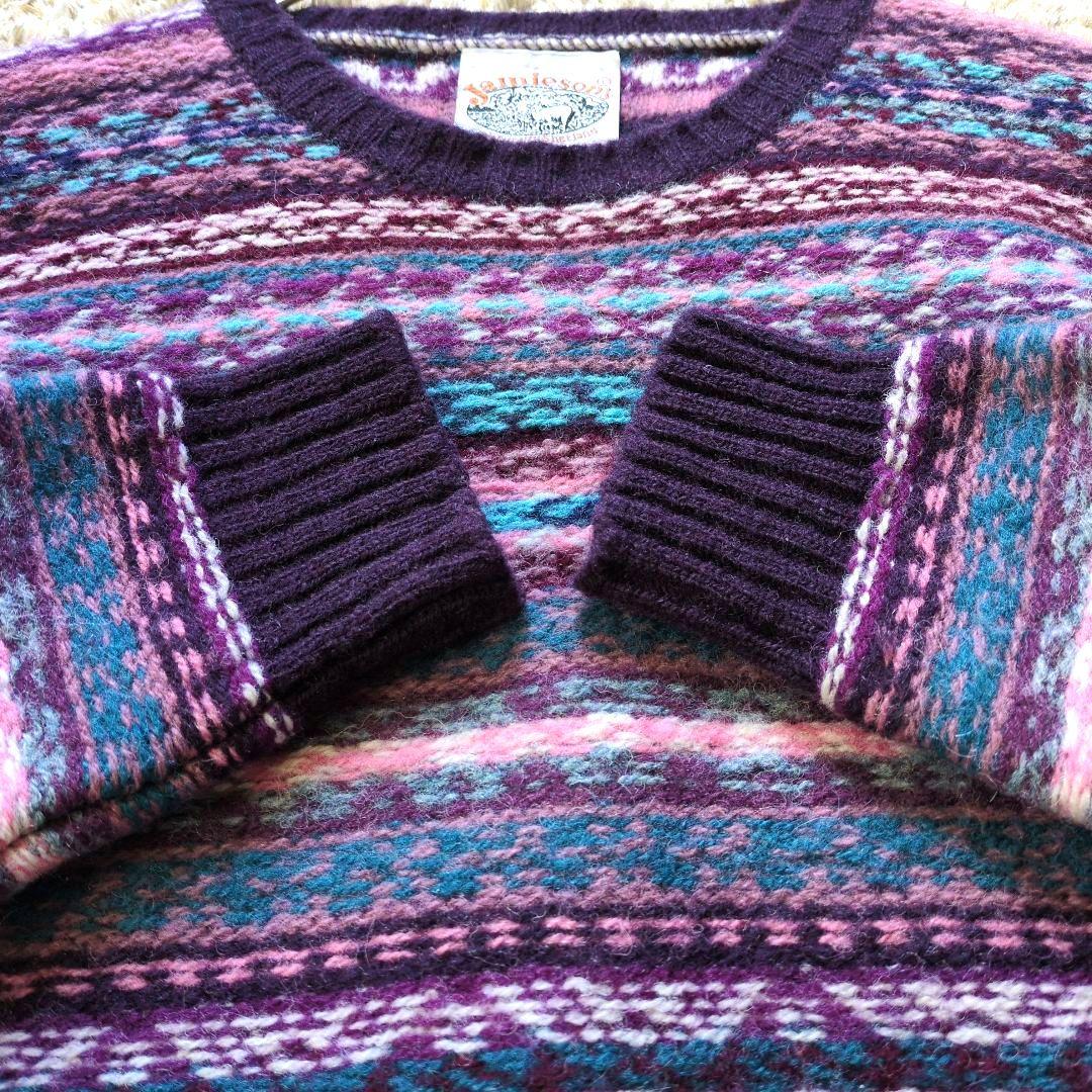 美品 Jamieson's フェアアイル ニットセーター 総柄 L ユニセックス