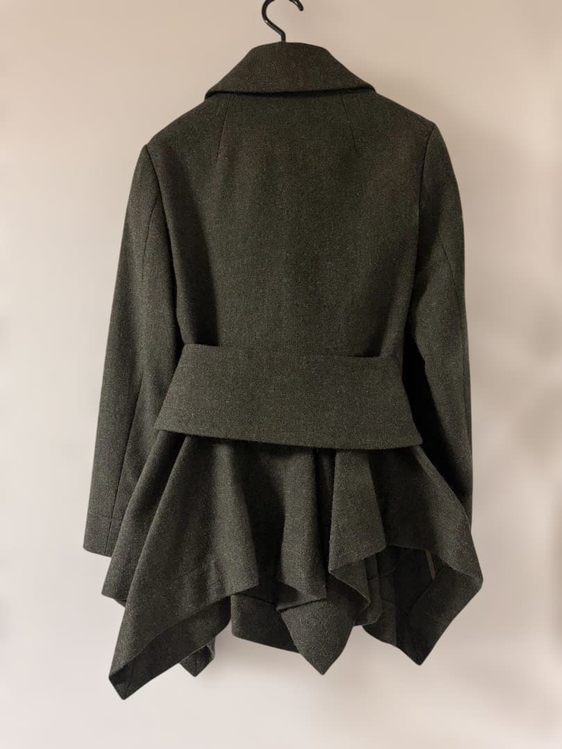 《美品》ヴィヴィアンウエストウッド ベルト付きウールコート【1】ペプラム変形