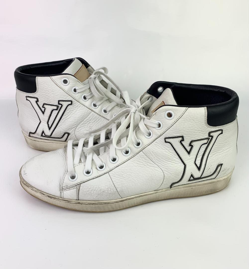 ルイヴィトン ハイカットスニーカー LVロゴ ホワイト