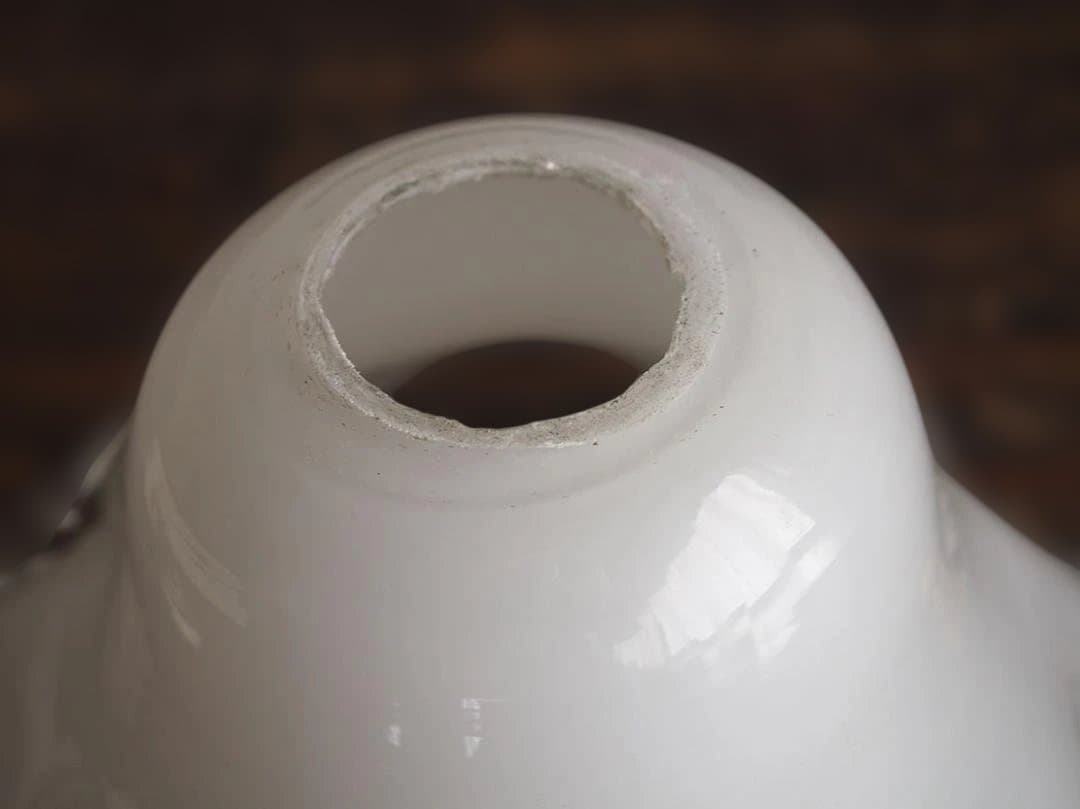 陶器アーム付ミルクガラスランプ パウダールーム アールデコデザイン/K311