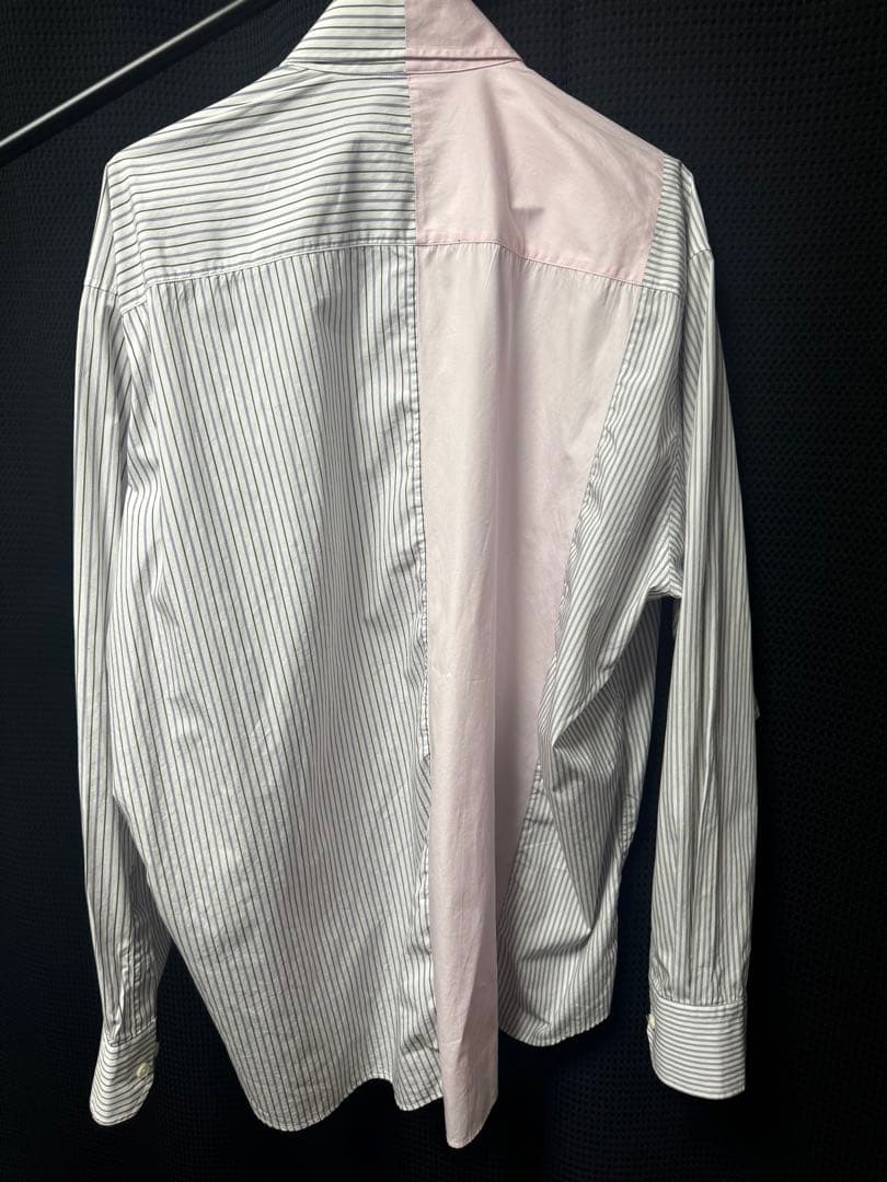 VETEMENTS ヴェトモン カットアップ ロゴシャツ ストライプシャツ S