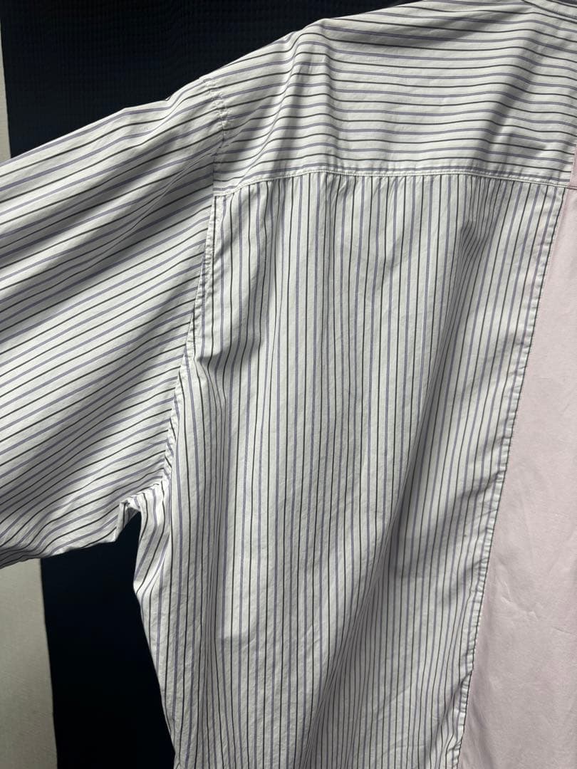 VETEMENTS ヴェトモン カットアップ ロゴシャツ ストライプシャツ S