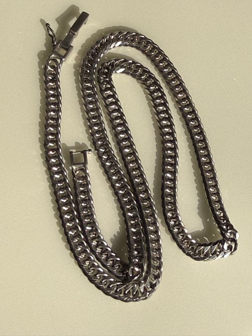 シルバー925 6面ダブル ネックレス