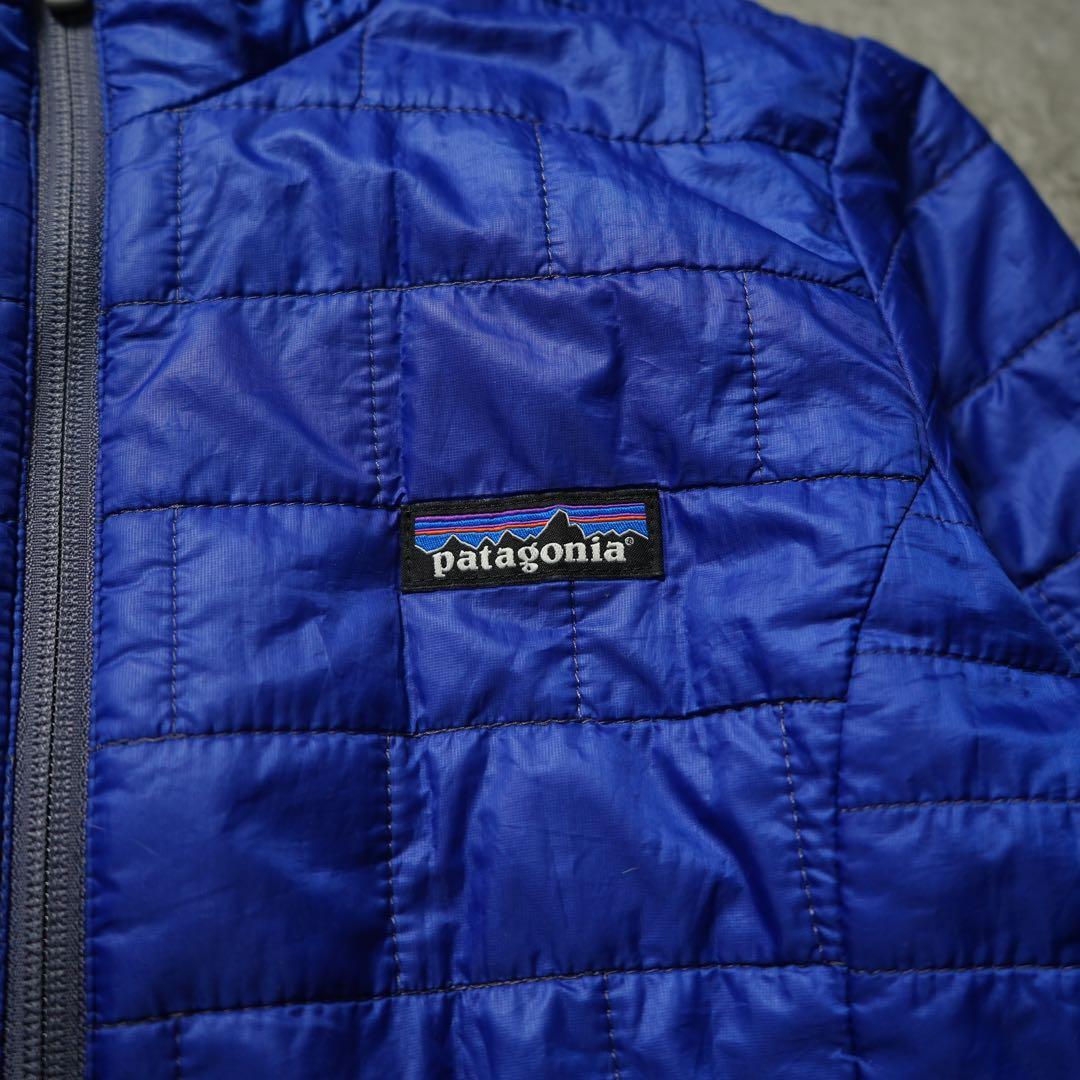 Patagonia ナノパフフーディ レディース ブルー