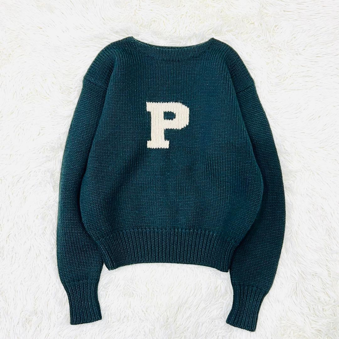 Polo by Ralph Lauren ウールニット Pロゴ グリーン S相当