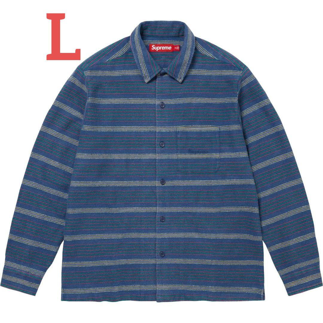 Lサイズ 24aw Supreme Woven Stripe Shirt