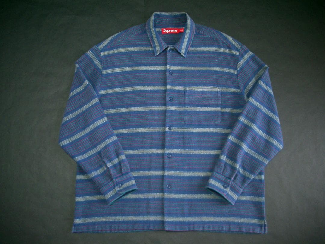 Lサイズ 24aw Supreme Woven Stripe Shirt