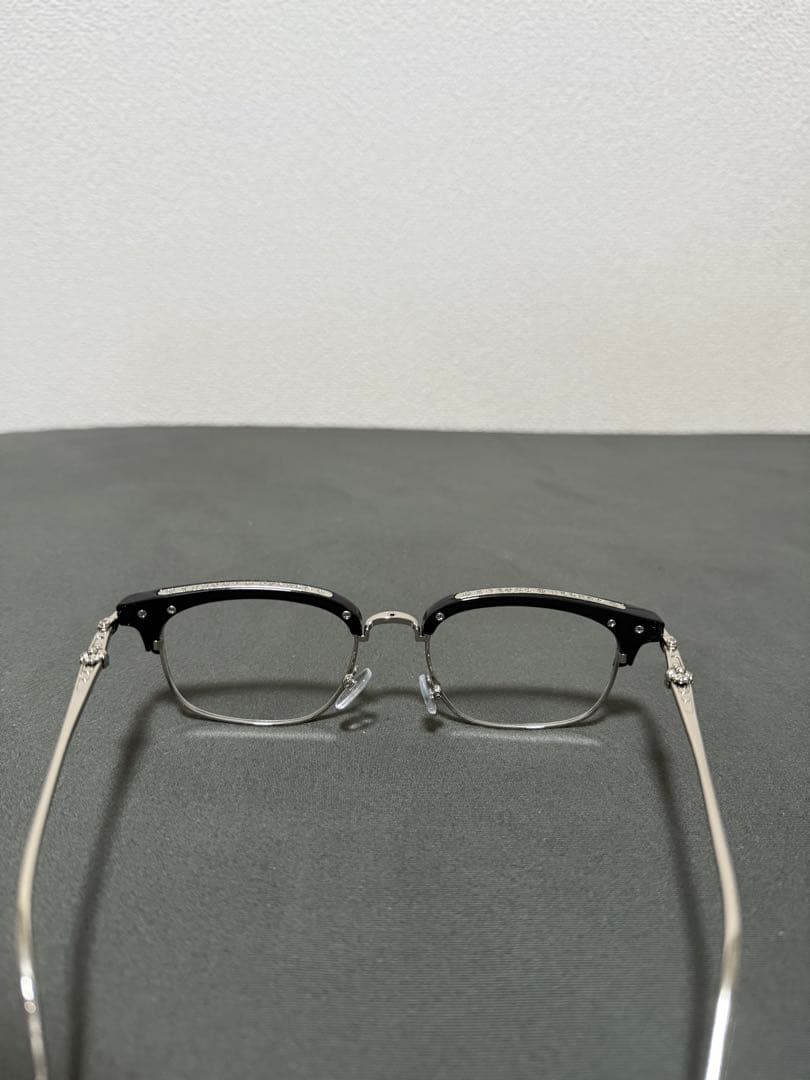 クロムハーツ 伊達メガネ ブラック メタルフレーム