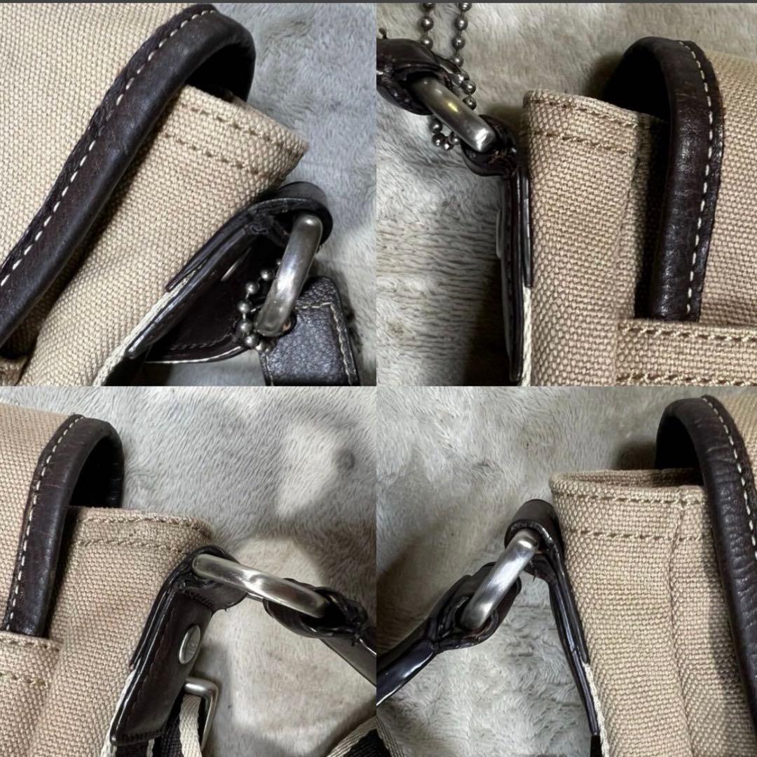 【COACH】メッセンジャー バッグ/ショルダーバッグ レザー×キャンバス地
