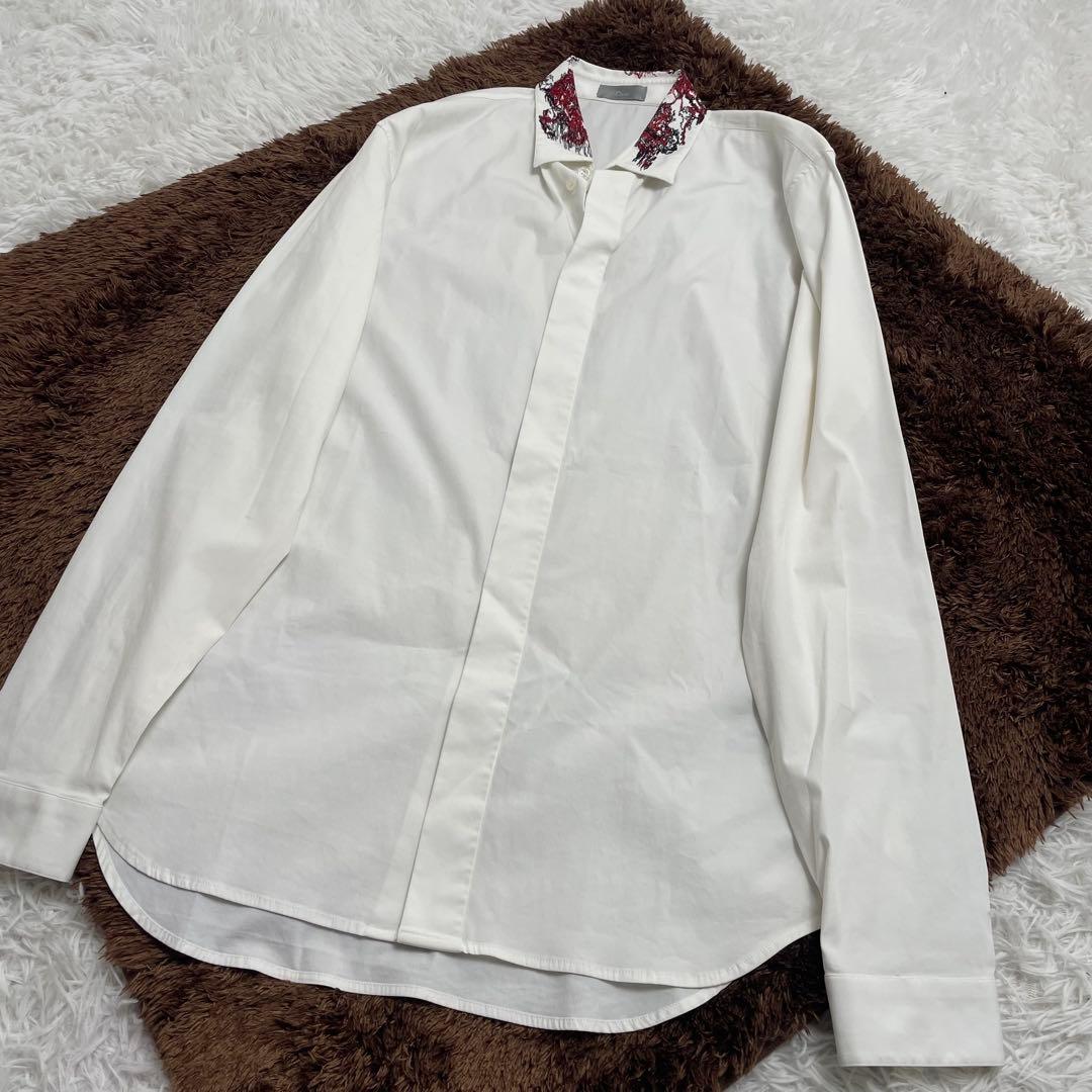 ディオール オム 襟 刺繍 長袖 シャツ 39