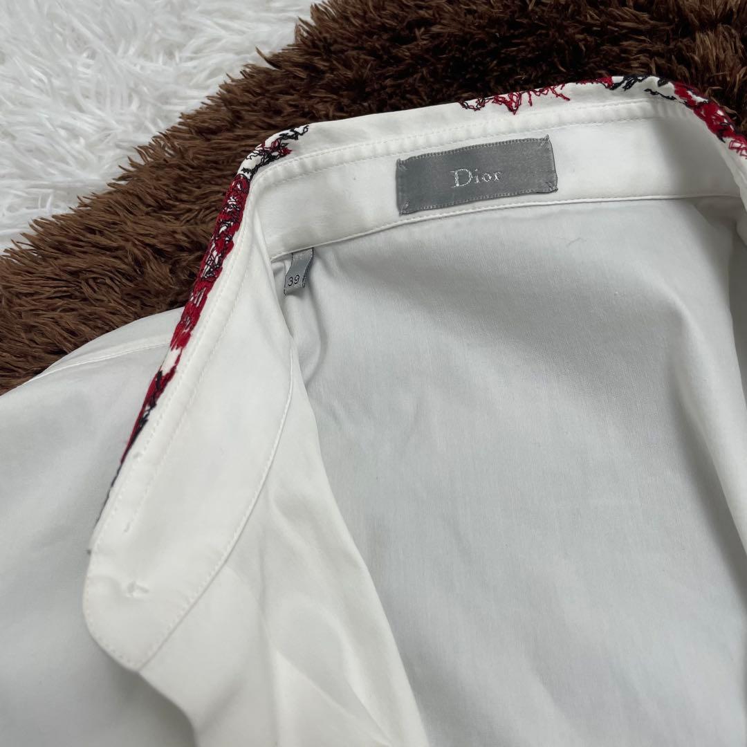 ディオール オム 襟 刺繍 長袖 シャツ 39