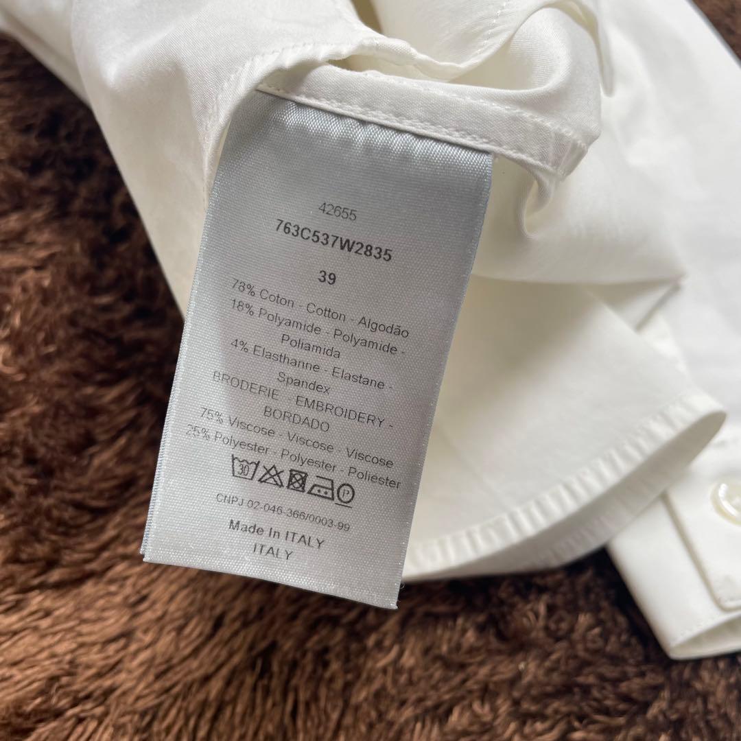 ディオール オム 襟 刺繍 長袖 シャツ 39