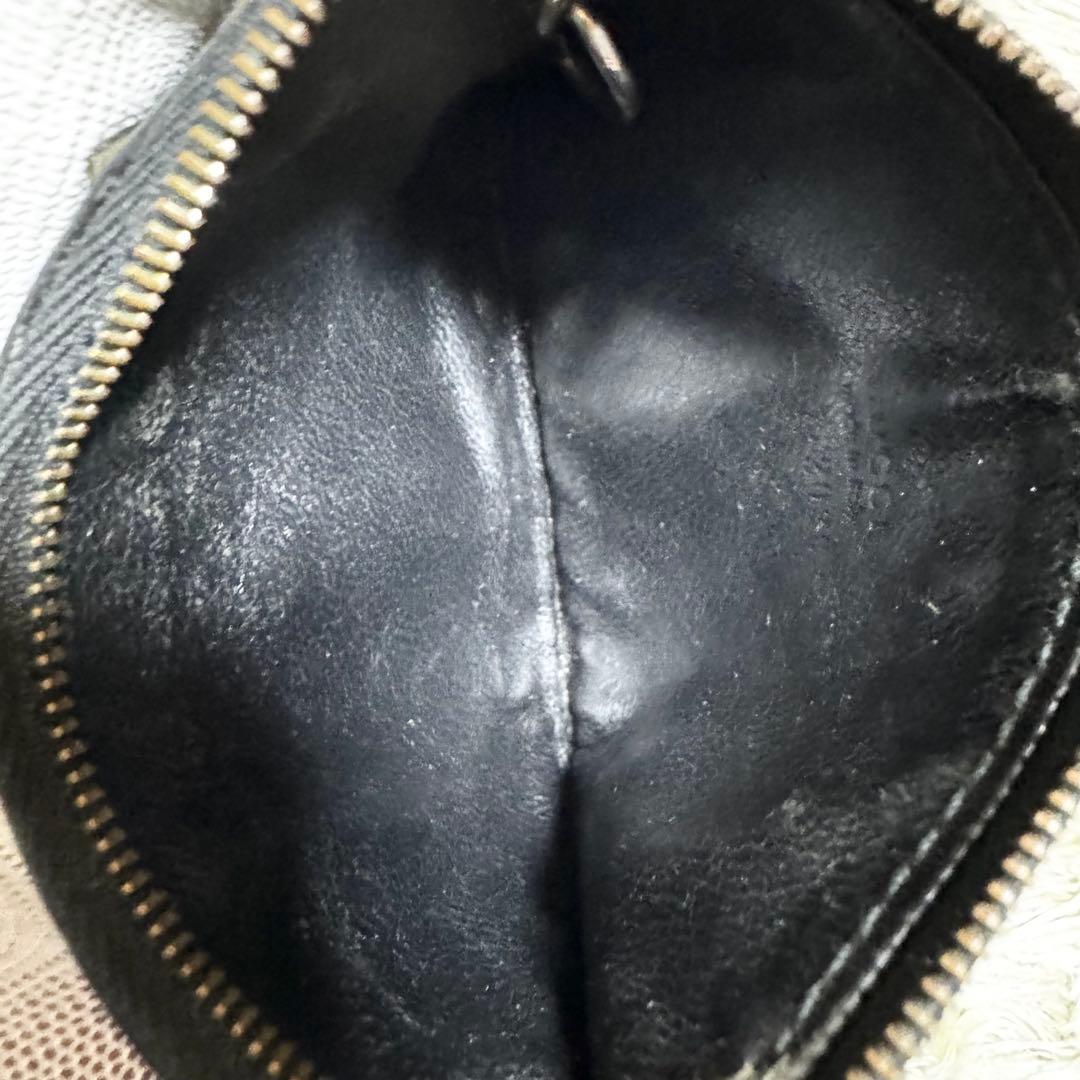 グッチ ディアマンテ 型押し ケース キーリング付き　レザー　ブラック