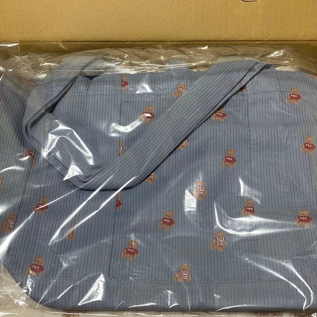 販路限定　ホリデイ　ベア柄ママバッグ　トートバッグ　秋冬　ジェラートピケ