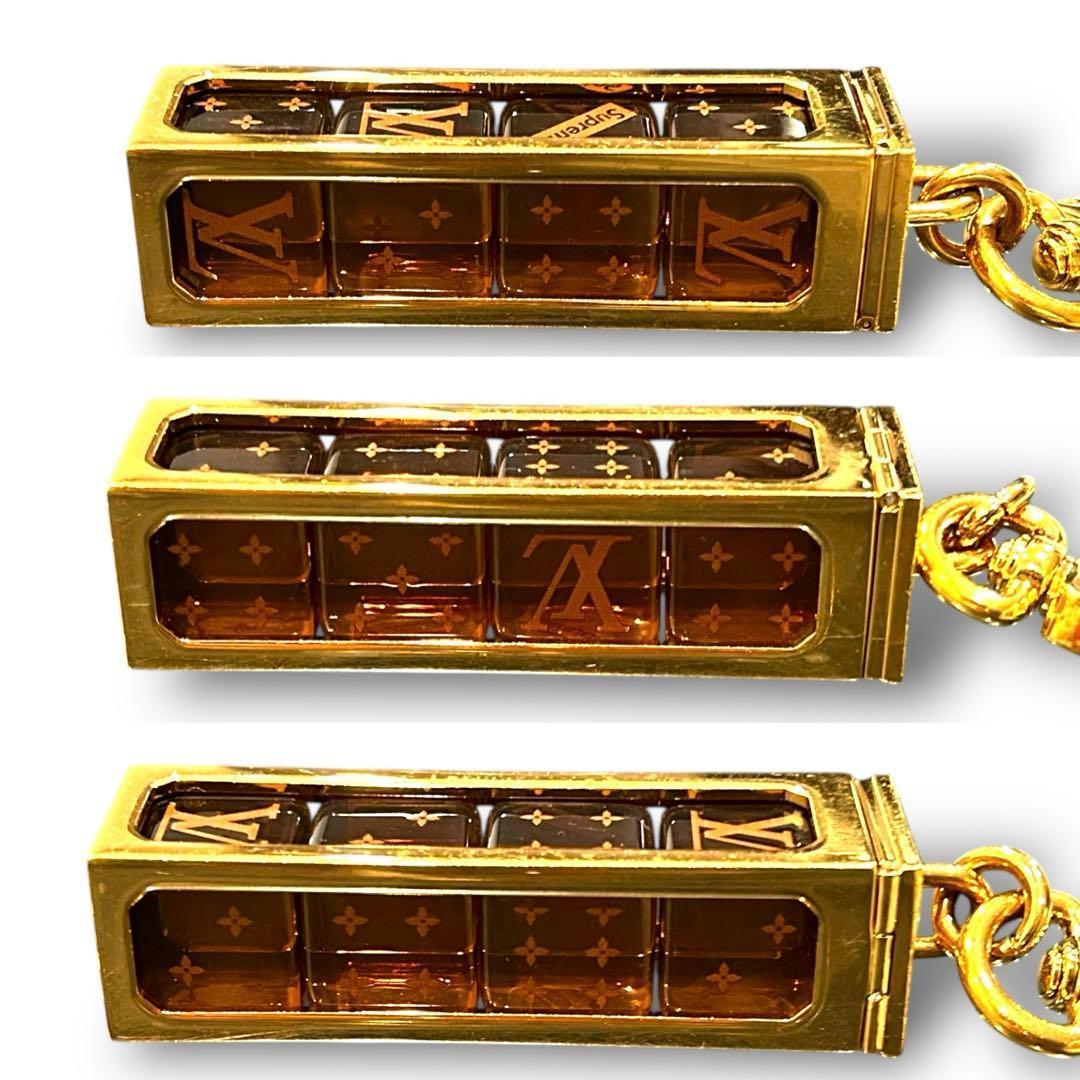 美品 LOUIS VUITTON ヴィトン シュプリーム ダイス キーリング